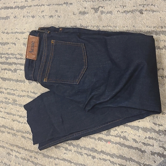 Acne Studios Kex Soft Raw Skinny Jeans Raw Hem, Dark Wash - Picture 7 of 9